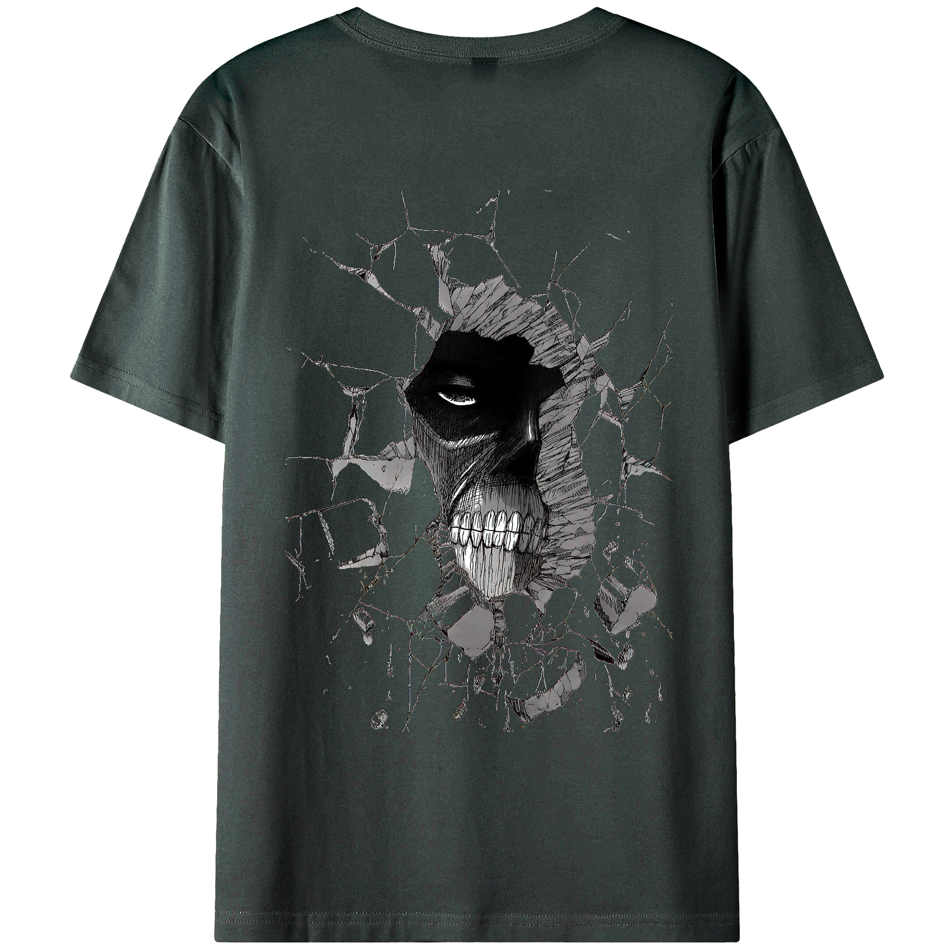 （画像用） 進撃の巨人 Attack on Titan 綿100％ メンズ半袖Tシャツ（バックプリント） 通気性